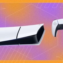 PS5 on gradient background