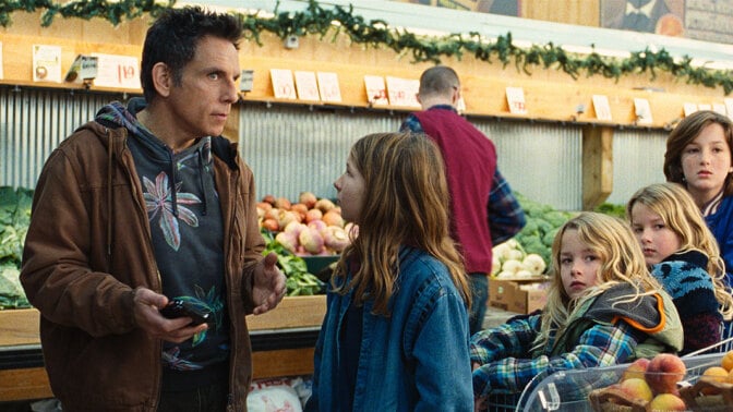 Ben Stiller with Atlas, Arlo, Ulysses, and Homer Janson in "Nutcrackers." 