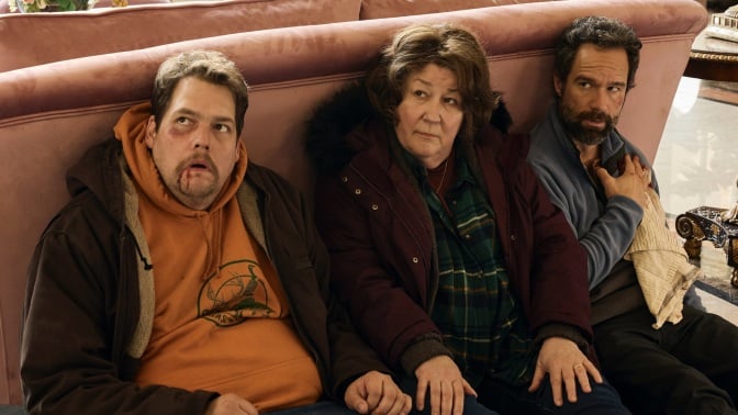 Guillaume Cyr, Margo Martindale, and Chris Diamantopoulos in "The Sticky."