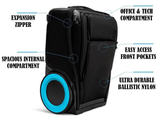 Light Durable Smart G-RO Carry-On Travel Luggage with Wheels